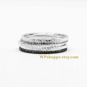 Ultra thin sterling silver twig ring. Bark texture ring. Minimalist faceted band.