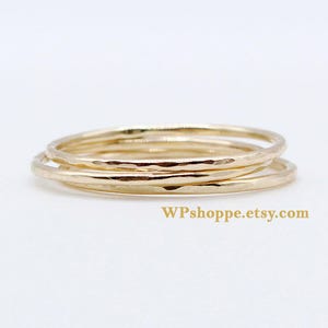 Ultra Thin Gold Hammered Stacking Ring 14k gold filled ring Ultra Thin Ring Delicate Gold Ring Layering Gold Ring