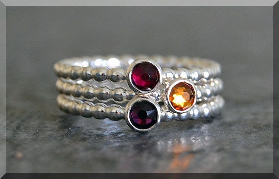 wide Sterling Silver Stackable Eternity Band Ruby Crystals 1//8 July Birthstone 3 mm