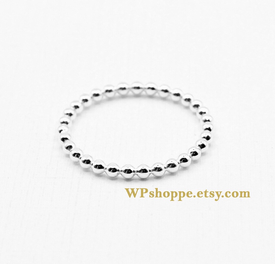 Silver Beaded Rings Sterling Silver Ball Bead Rings Silver Bubble Ring. Beaded Rings for ...