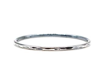 Sterling silver ring, Dainty hammered stacking ring, Ultra thin, Tiny sterling layering ring, Hammered texture