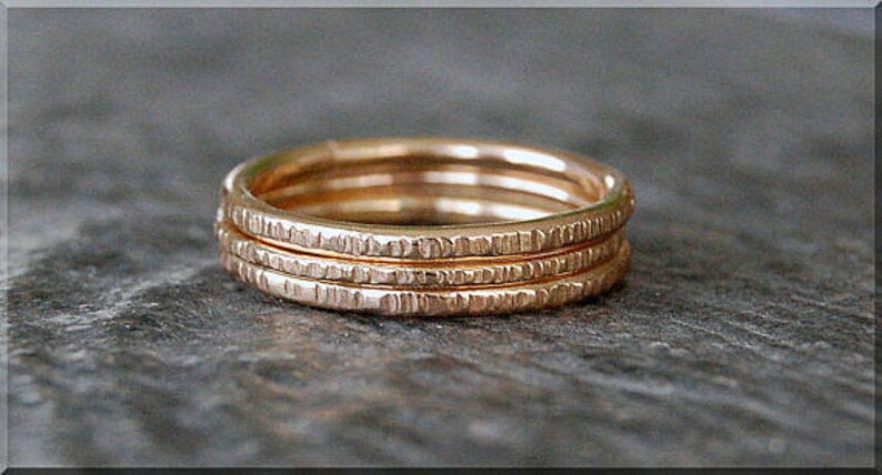 MTO Ultra Thin 14k Gold Filled Twig Ring Bark Texture Ring - Etsy