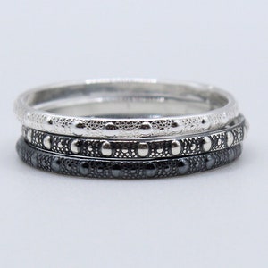 Sterling Silver Stacking Ring Dot Textured Silver Ring Delicate Sterling Ring Sterling Silver Band Dot Texture Silver Stacking ring