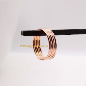 Simple rose gold filled stackable ring. Delicate layering bands. Skinny stack ring for her. Wedding band.