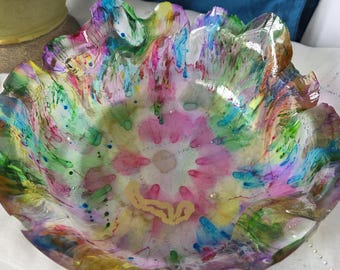 Vibrant Resin Bowl