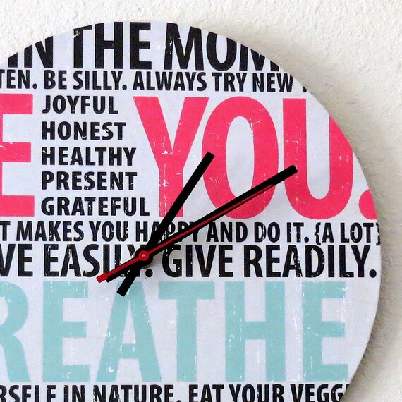 Items similar to Modern Wall Clock, Home and Living, Home Decor, Modern