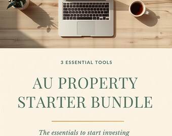 Paquete básico para invertir en propiedades en Australia / 3 calculadoras esenciales / Excel para inversión en apalancamiento negativo, depreciación fiscal e inversión en renta.