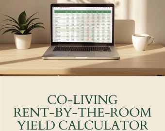Calculadora de rentabilidad para alojamiento compartido y alquiler por habitación en Australia / Flujo de caja para casas de huéspedes (HMO) en Excel / Herramienta de inversión de alta rentabilidad