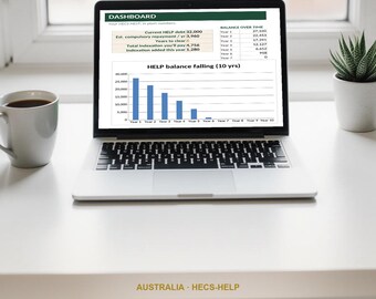 HECS HELP: Rastreador de reembolsos en Australia / Calculadora de pago de préstamos estudiantiles con indexación y pagos voluntarios / Excel y Google Sheets