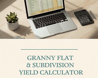 Calculadora de rentabilidad para apartamentos tipo estudio y subdivisiones en Australia / Hoja de cálculo y guía para inversores inmobiliarios en el sureste de Queensland / Excel para el retorno de la inversión en propiedades de doble ocupación