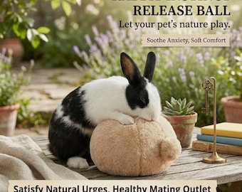 Rabbit Comfort Toy, Beige Polyester Plush Bunny Pillow