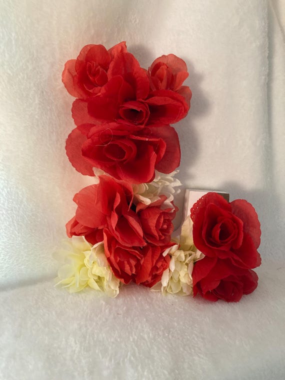 Custom made order floral letter L & E  6" in