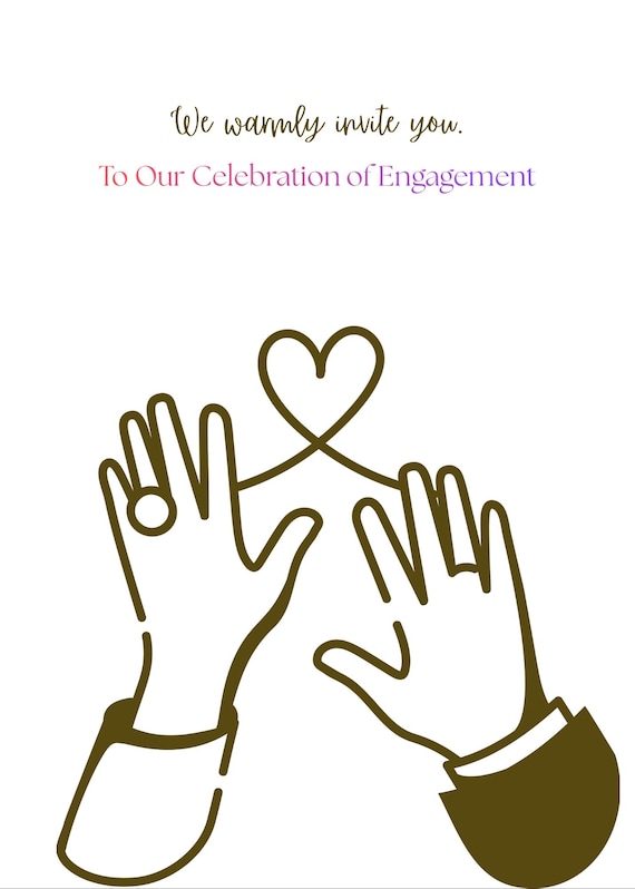 Simple Engagement Announcement Invitation