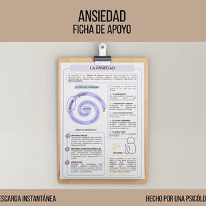 Anxiety Support Sheet – Psychoeducation Tool (Spanish PDF Download