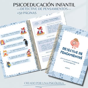 Thought Detective: Spanish CBT workbook for kids - Child psychology - Cognitive therapy tools - Digital Download