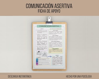 Assertive Communication Support Sheet – Psychoeducation Tool (Spanish PDF Download)