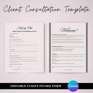 Nail Technician Client Intake | Nail Tech Consultation Form | Editable PDF Template | Customizable Beauty Salon & Spa Forms Essentials