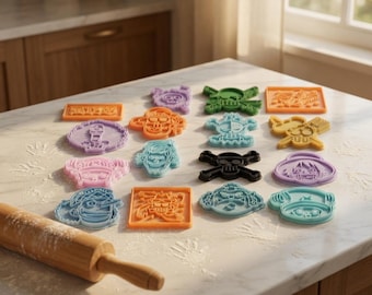 One Piece Cookie cutters with fondant stamp embosser Luffy Nami Zoro