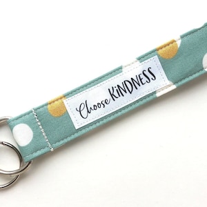 Wrist Lanyard for Keys - Choose Kindness - Keychain Wristlet - Mint ...