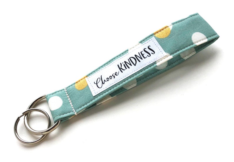 Wrist Lanyard for Keys - Choose Kindness - Keychain Wristlet - Mint ...