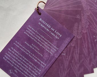Juego de tarjetas con versículos bíblicos para el amor / Tarjetas con versículos de la Biblia / Regalo cristiano para ella / Regalo de fe para mujeres / Regalo de fe y amor