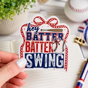 Baseball "Hey Batter Batter Swing" Sticker – Waterproof Vinyl Decal
