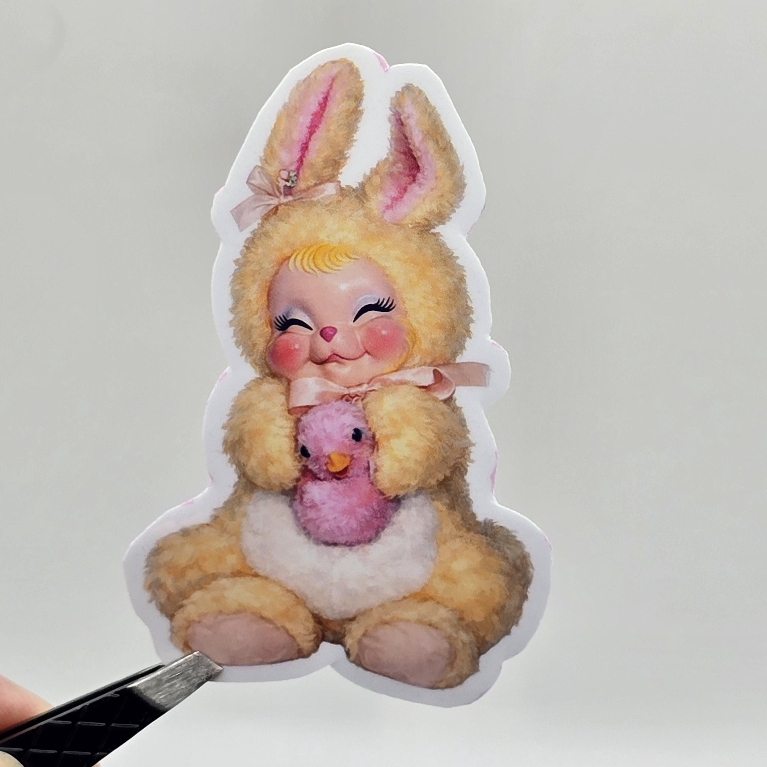 Sticker Plush Vintage Plush Sticker: Retro Kitsch Stuffed Animal Vinyl Decal - Etsy