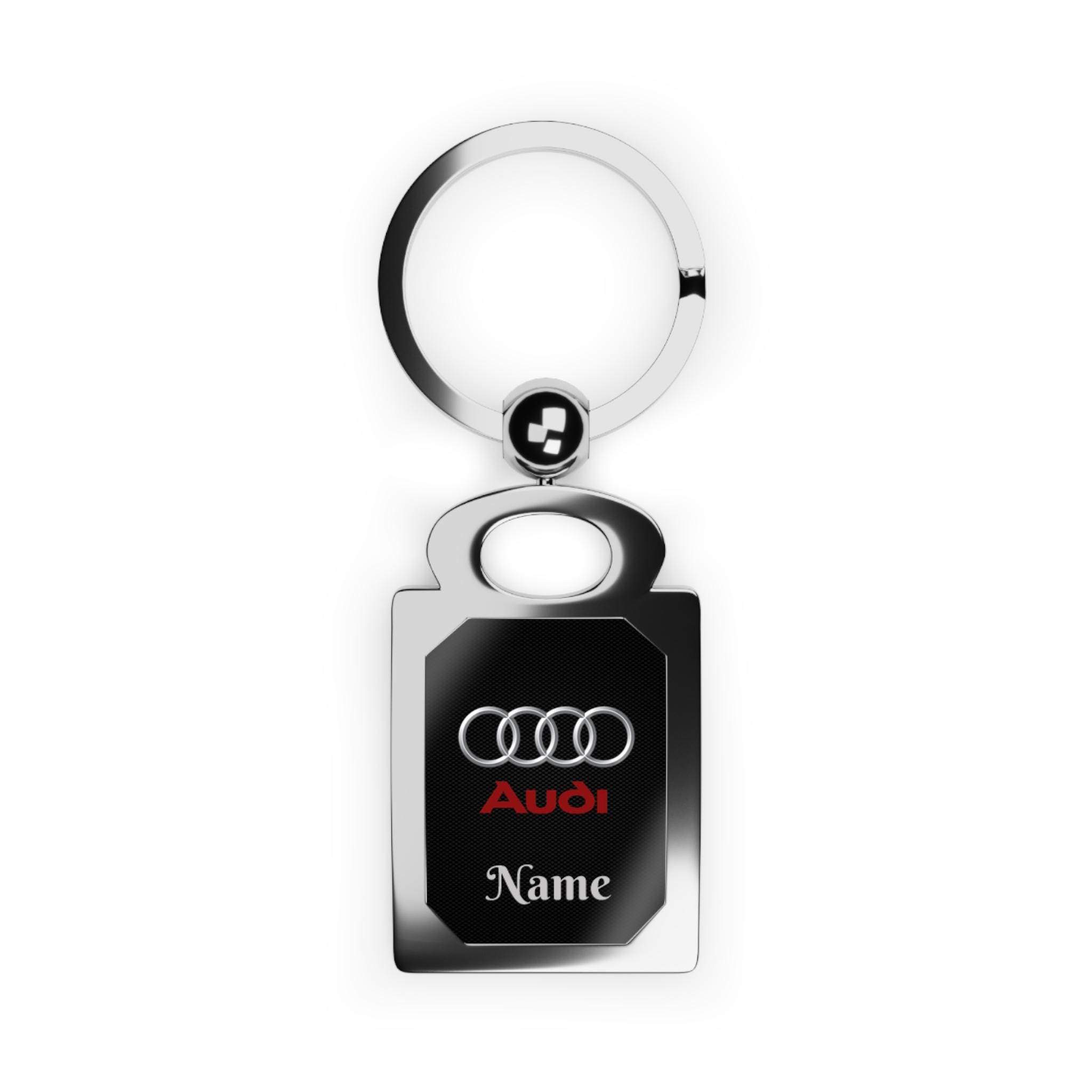 Personalized Audi Logo Inspired Keyring | Rectangle Photo Keychain ...