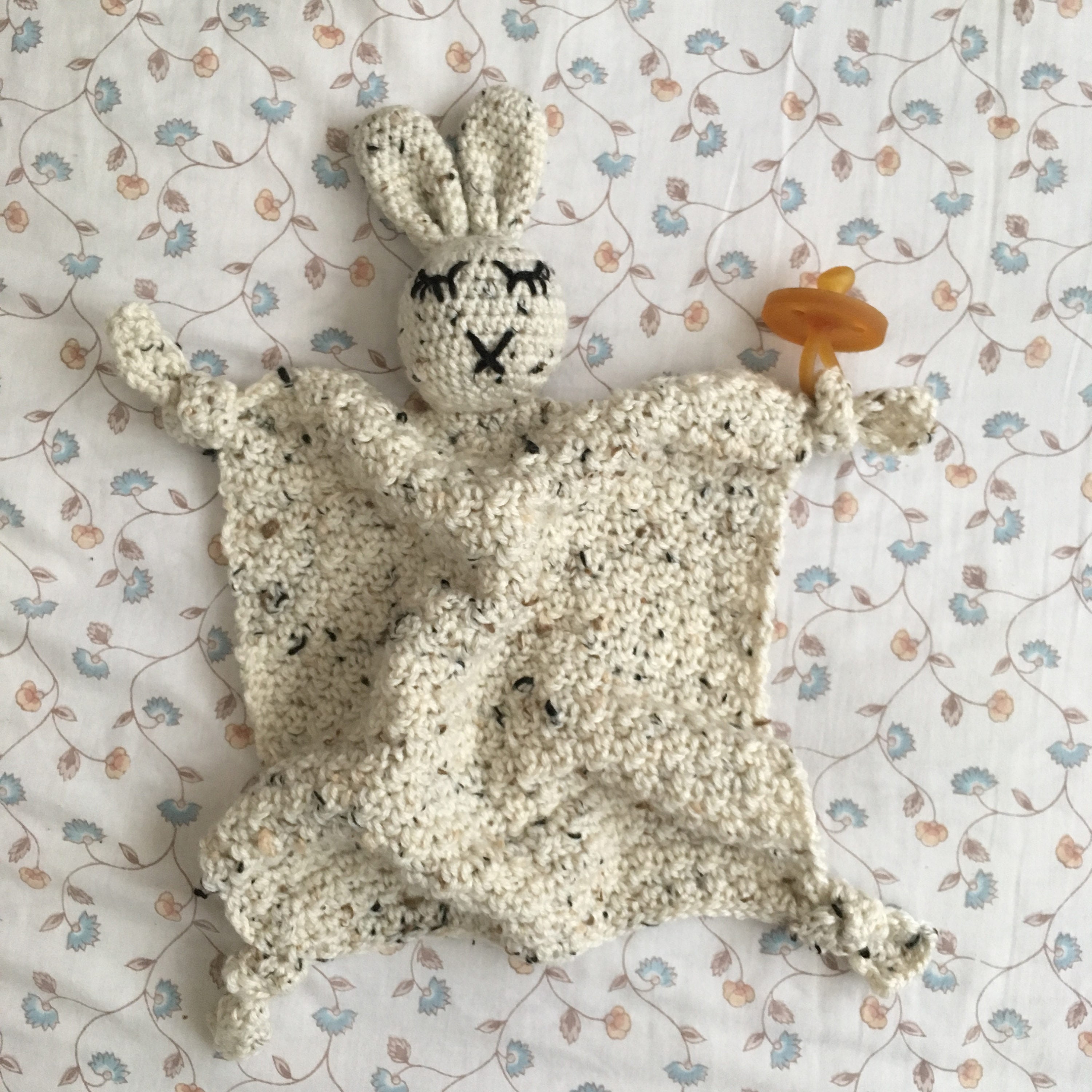 Crochet Security Blanket Pattern // Crochet Lovey Pattern // Etsy