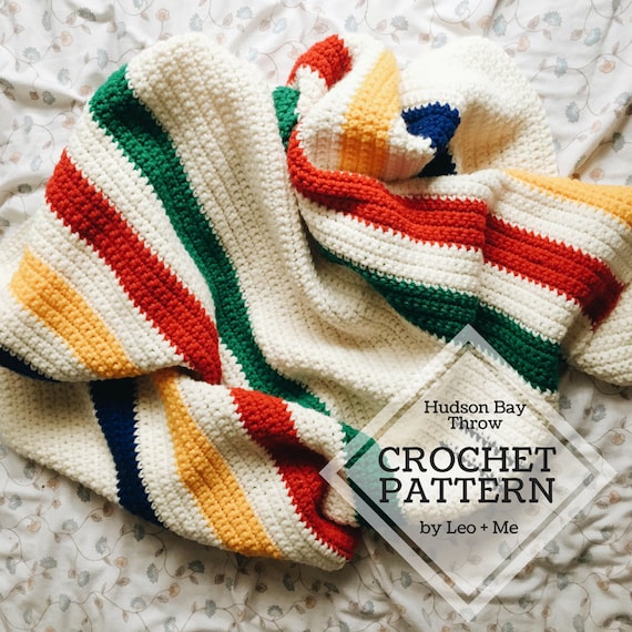 Hudson Bay Blanket Pattern // Crochet Baby Blanket Pattern // Etsy