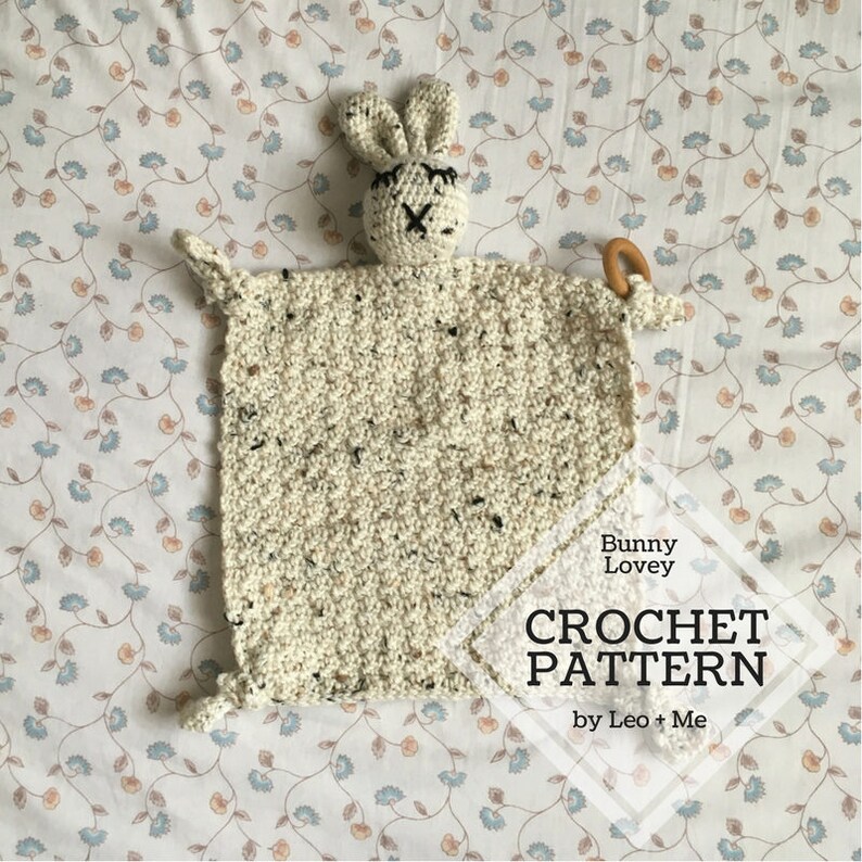 Crochet Security Blanket Pattern // Crochet Lovey Pattern // Etsy