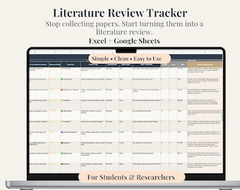 Suivi de la revue de la littérature des étudiants de troisième cycle, analyse des lacunes de l'article source (feuilles Excel Google)