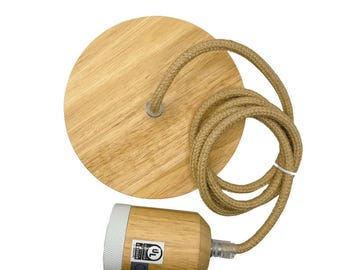 UL Listed Contract Grade Customized Rattan Pendant Light Fixture Cord Kit for Hanging Lamps & Shades