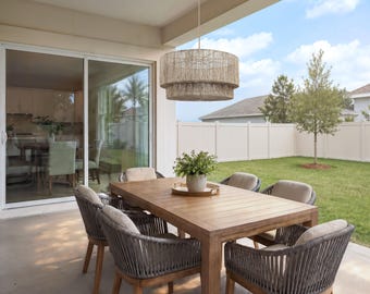 Outdoor Luminous Rattan Pendant Light