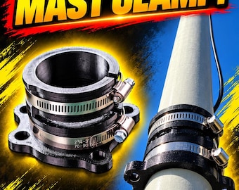 Guy ring mast clamps for telescopic masts