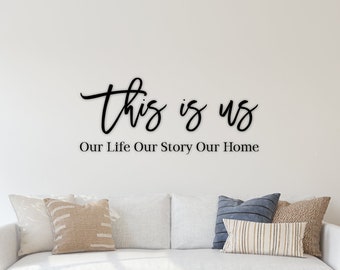 This is Us our Life our Story our Home country inspiration wall decor wood sign This is Us our Life our Story our Home country inspiration wall decor wood sign