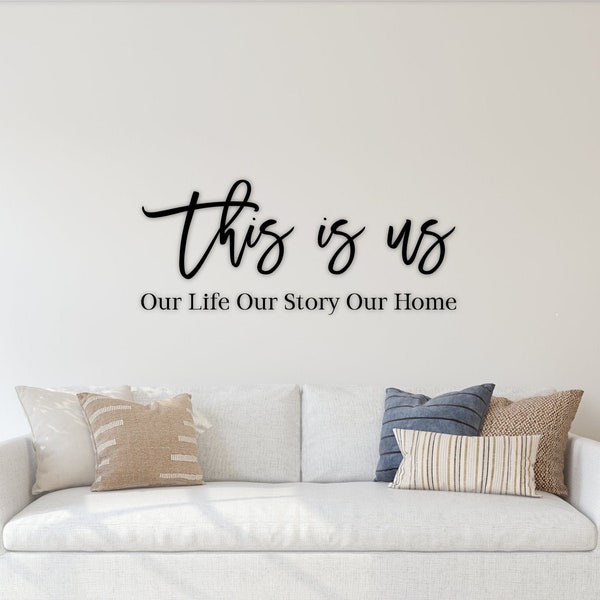 This Is Us Our Life Our Story Our Home | This Is Us Sign | Wood Words | Wood Word Cutout | Wood Word Signs | Laser Cut | Laser Cut Sign DIY