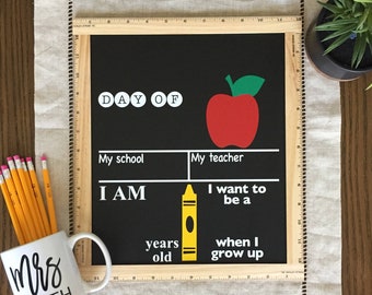Back To School Chalkboard | Back To School Sign | First Day Of School Chalkboard | First Day Of School Sign | Kids Chalkboard | Chalkboard