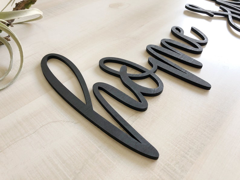 Home Sweet Home Wood Words Wood Word Cutout Wood Word Etsy