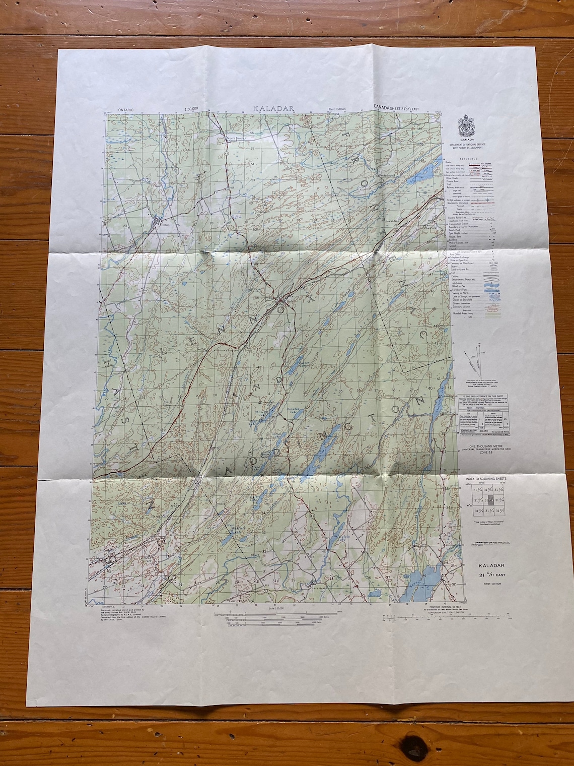 Historical Map. Kaladar Ontario. Topographical Vintage Canada Etsy