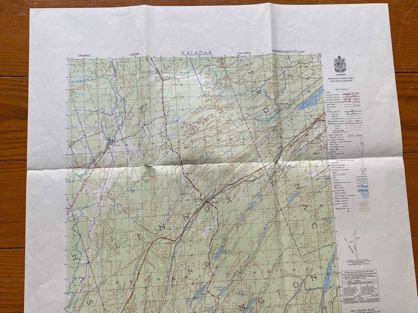 Historical Map. Kaladar Ontario. Topographical Vintage Canada Etsy