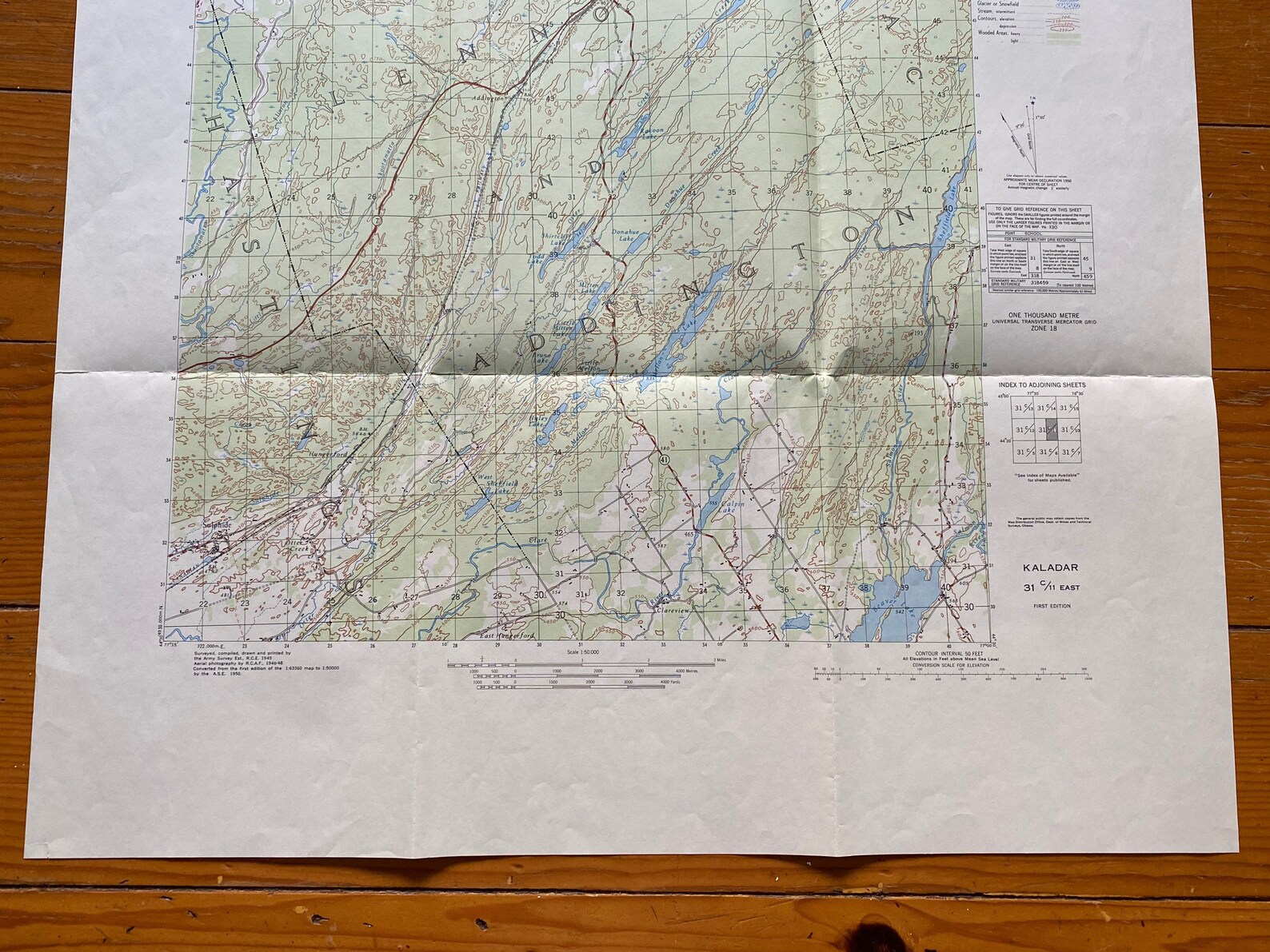 Historical Map. Kaladar Ontario. Topographical Vintage Canada Etsy