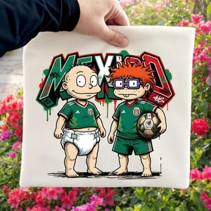 Mexiko Cartoon Rugrat WM 2026 PNG | Mexikanischer Fußball Shirt Motiv | Fußball Fan Grafik, Lustig Bild 5