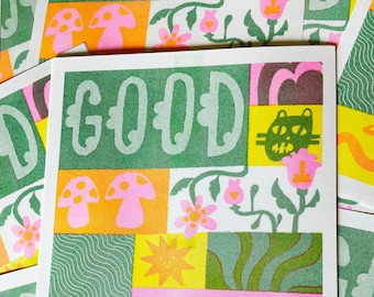 Good Job risograph print