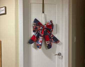 Bow / Large door hanging Bow / Patchwork Bow.