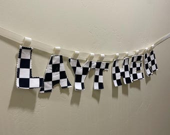 Custom Name Banner / Sewn name banner / baby gifts / room decor