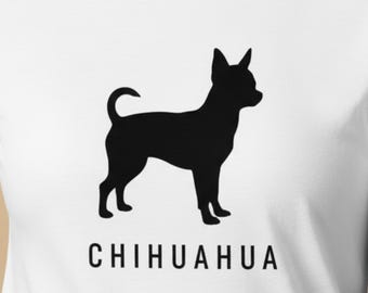 Chihuahua shirt | Minimalistisch silhouet T-shirt | Cadeau voor Chihuahua-moeder of hondenliefhebber | Cadeau voor Chihuahua-eigenaar | T-shirt voor hondenliefhebber