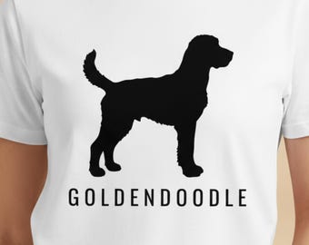 Goldendoodle shirt | Minimalistisch silhouet T-shirt | Cadeau voor Goldendoodle-moeders en hondenliefhebbers | Cadeau voor Goldendoodle-eigenaren | T-shirt voor hondenliefhebbers