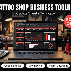 Tattoo Artist Business Spreadsheet (Client Log, Appointments, P&L)