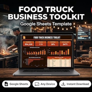 Food Truck Tabelle: Umsatzliste, Menükosten - Easy Google Sheets